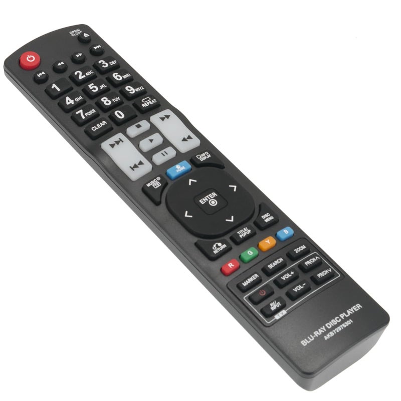 AULCMEET AKB72975301 Replacement Remote Control Compatible with LG Blu-Ray Disc DVD Player BD550 BD560 BD560C BD565 BD570 BD572 BD590 BD590C BD592 BX580 BX582 BX585 - Image 3